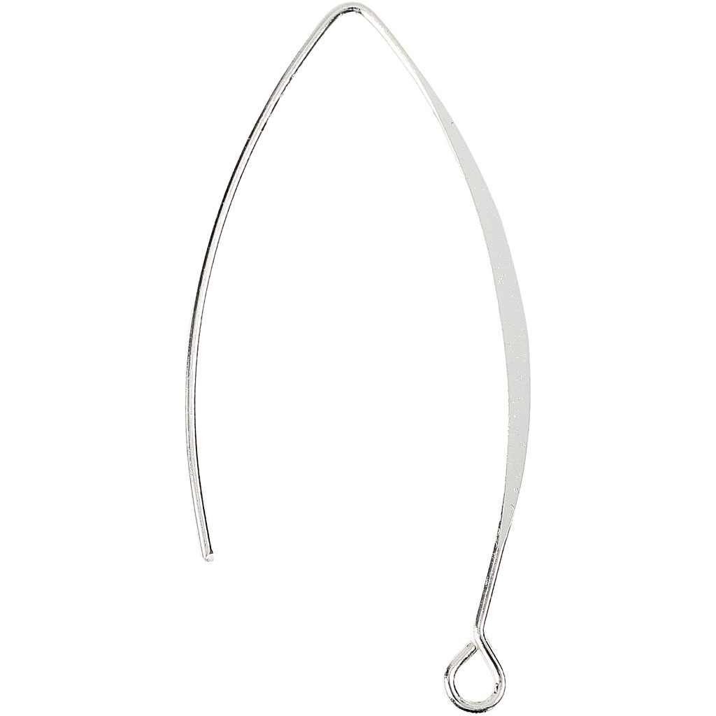 Öronkrokar Creativ Company Försilvrad H42 mm Hålstl 2 mm 1 Förp