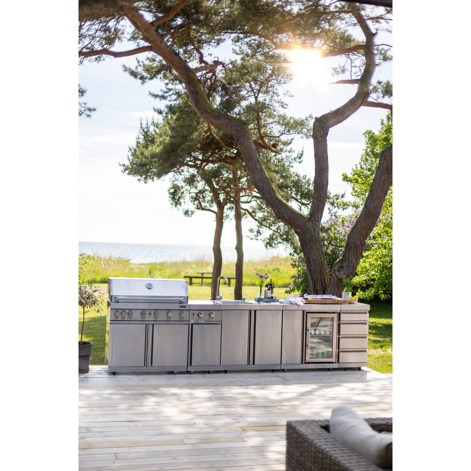 Fristående Kylskåp och Förvaringsskåp Myoutdoorkitchen Classic Line Stainless 304SS Modul