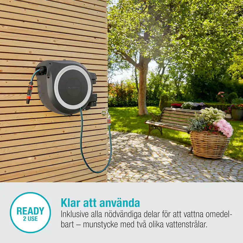 Slangbox Gardena RollUp XL Med Bevattningsmunstycke