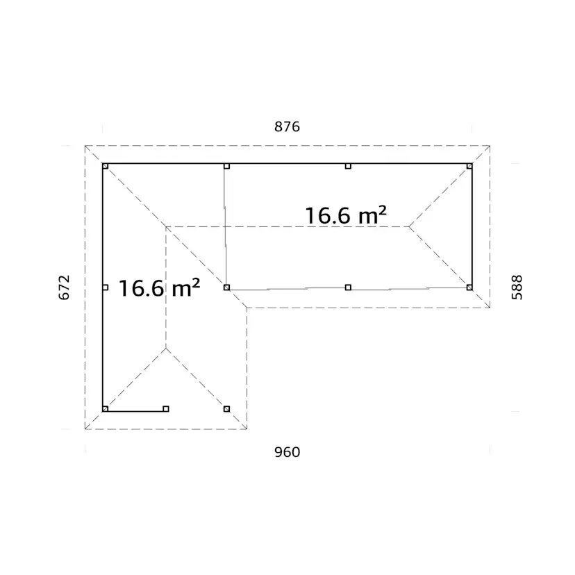 Uterum Palmako Bianca 33,2 m2 Set 220 Slide