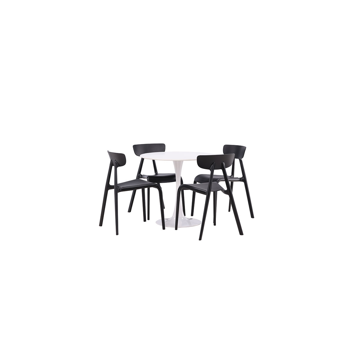 Matgrupp Venture Home Hamden Ø80 cm med 4 Ursholmen stolar