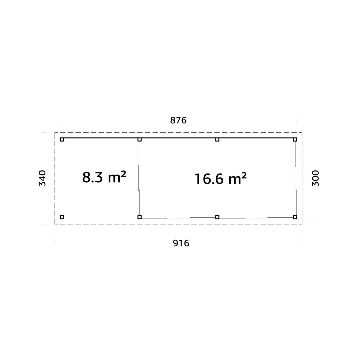 Uterum Palmako Lenna 24,9 m2 Set 418 Slide