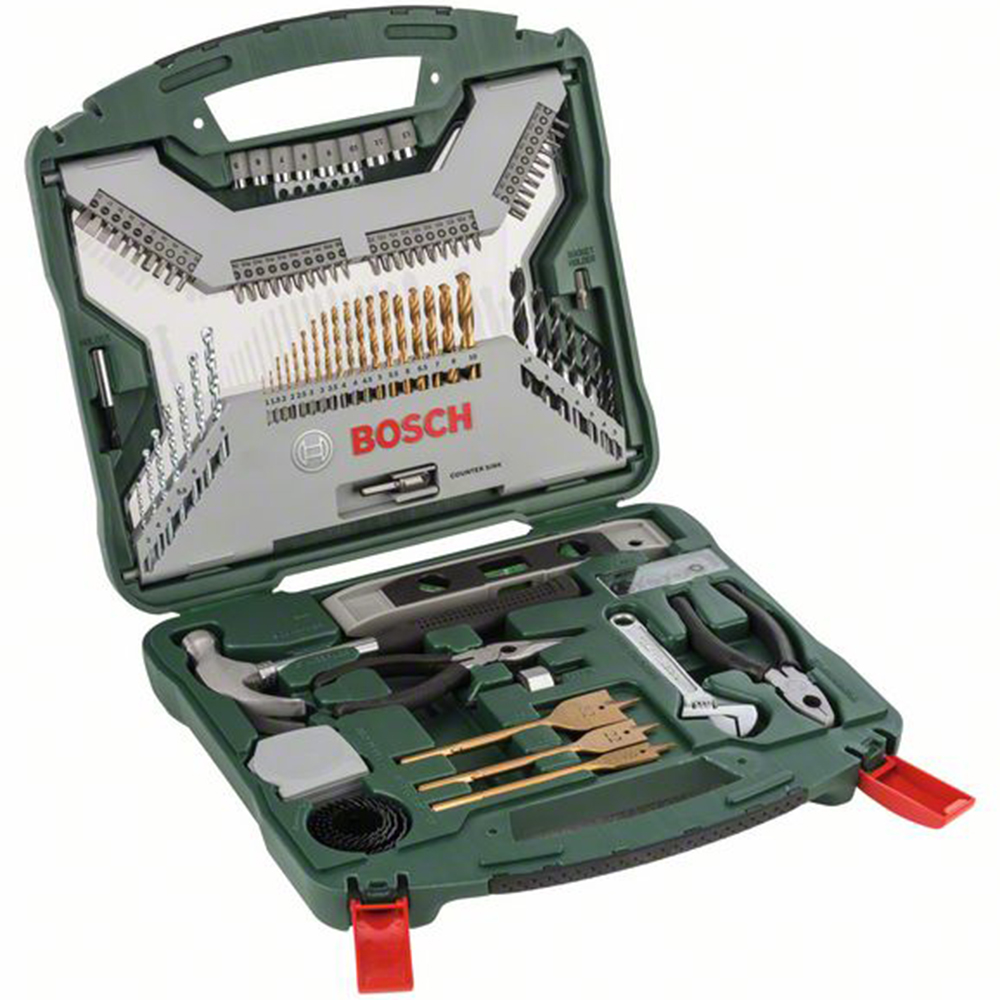 Borr-/bitsset Bosch Power Tools 103-delars X-Line Titansats