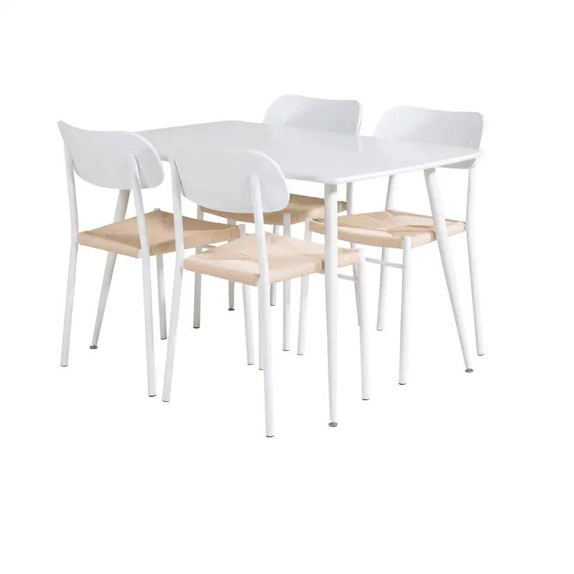 Matgrupp Venture Home Pobbie med 4 Peggy Stolar Vit