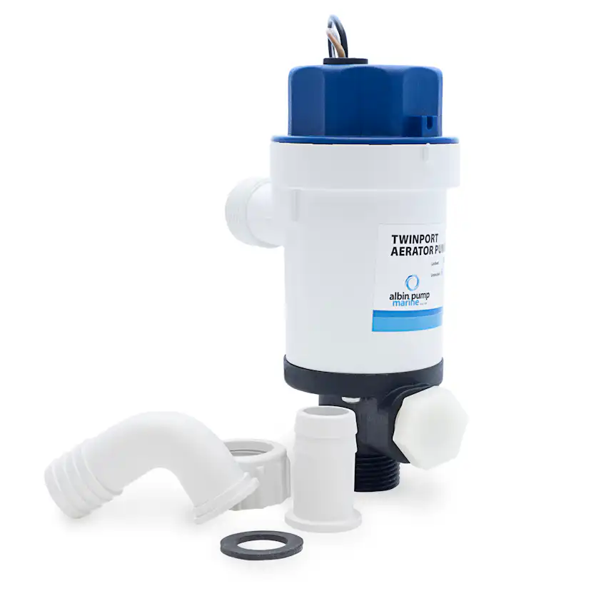 Pump Albin Group Marine Twinport Aerator 500 GPH 12V