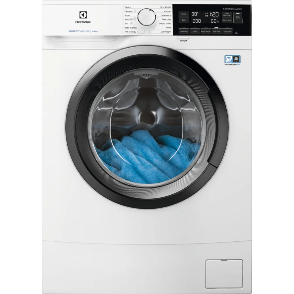 Frontmatad Tvättmaskin Electrolux PerfectCare 600 EW6S662W38 med EcoInverter Motor