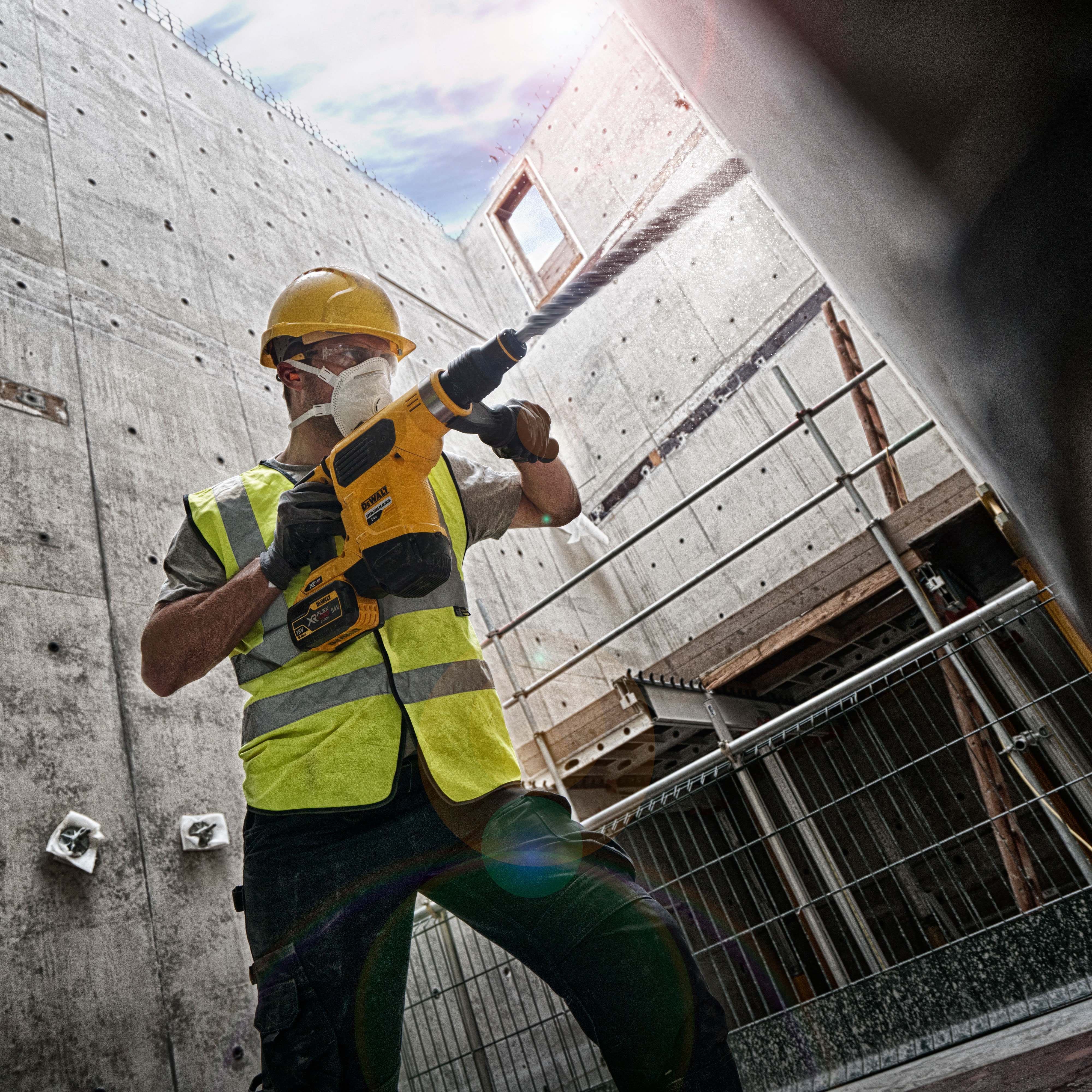 Borrhammare Dewalt DCH481X2-QW Med batteri och laddare 54 V