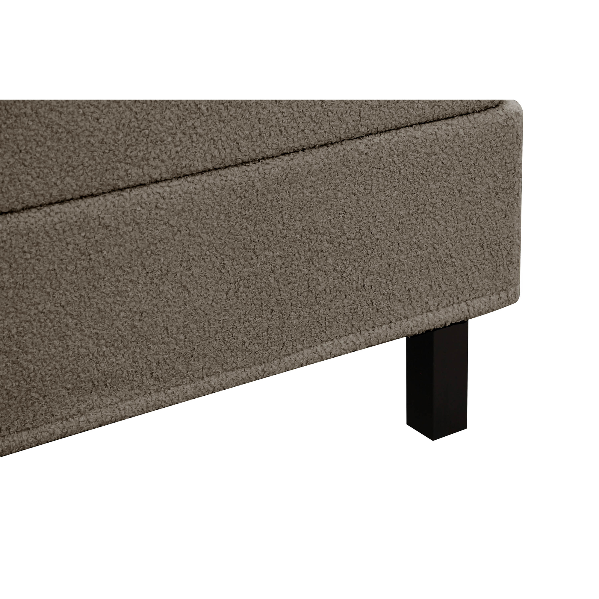 Kontinentalsäng Bedly Hilton Komplett Sängpaket 160x200 cm med Rutad Sänggavel i teddy