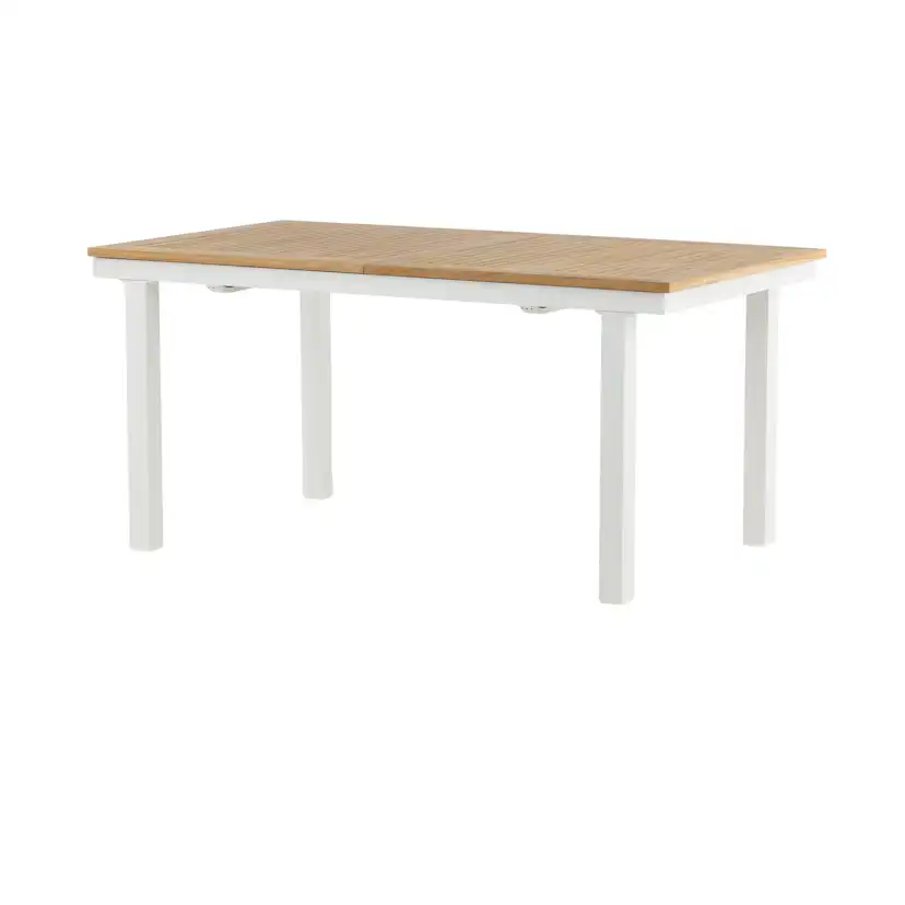 Panama - Table - 160/240*90 - Vit Alu/Teak Vit/Teak