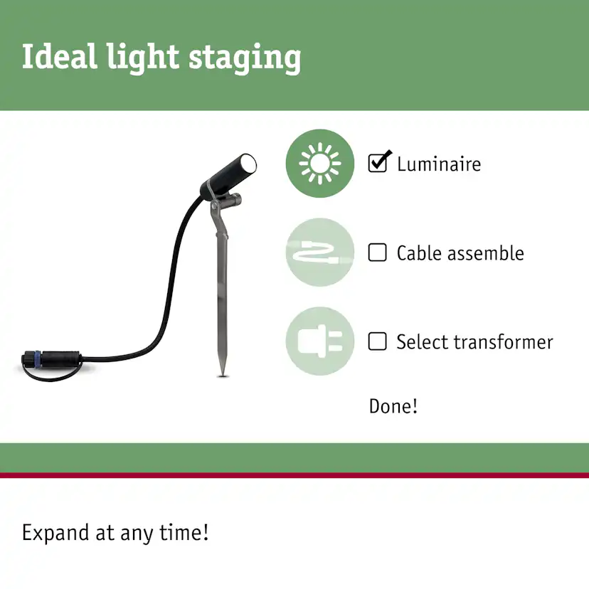 Spotlight Paulmann Plantini Plug & Shine LED IP65 24V
