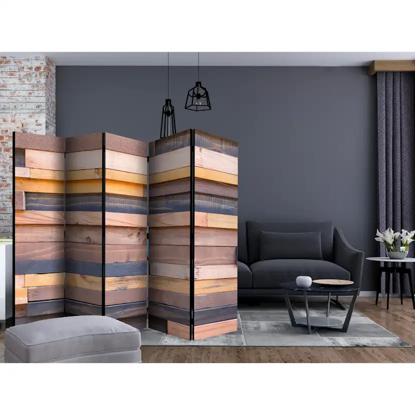 Rumsavdelare Skärmvägg Arkiio Wooden Castle II 225x172 cm