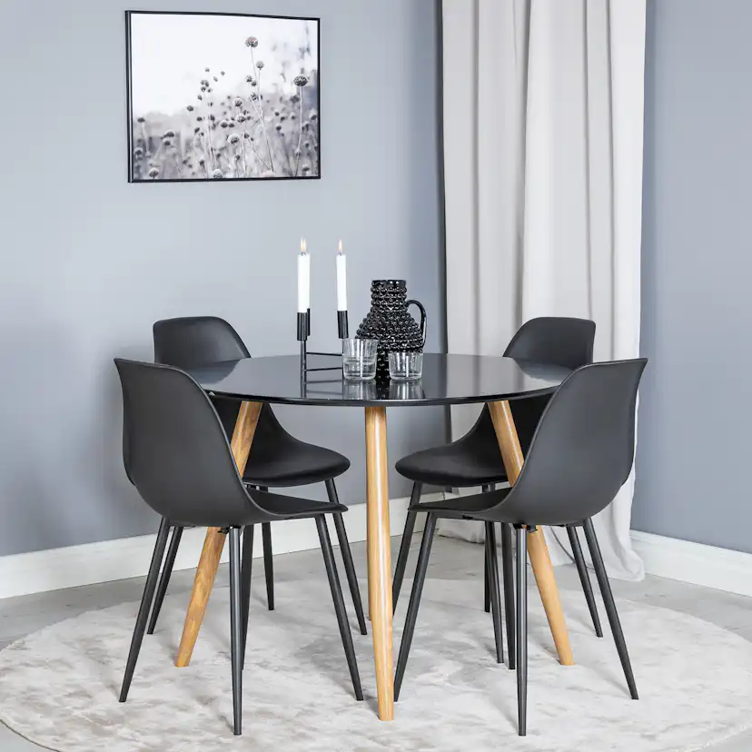 Matgrupp Venture Home Plake med 4 Pop Stolar Runt