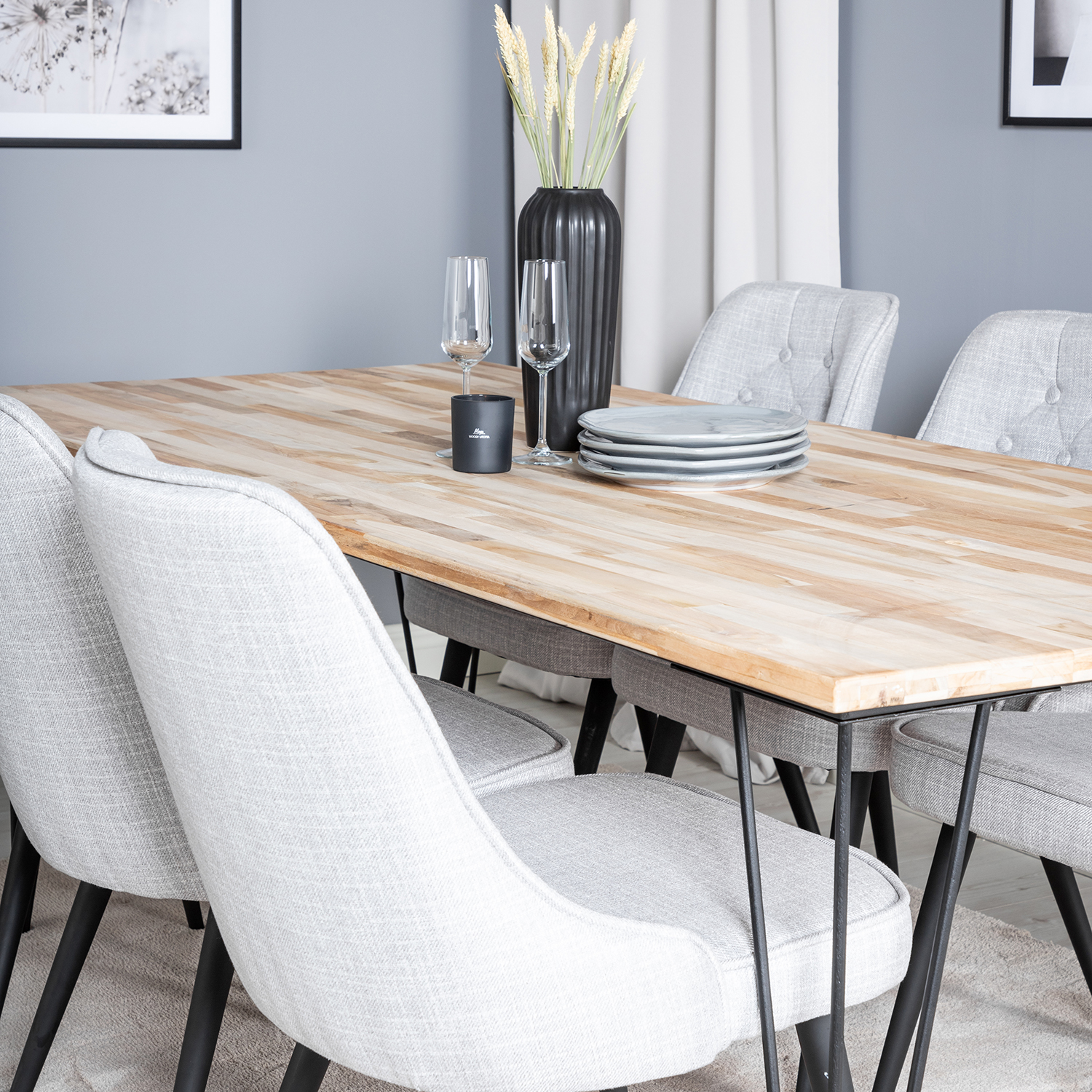 Matgrupp Venture Home Bim med 6 Vera Stolar