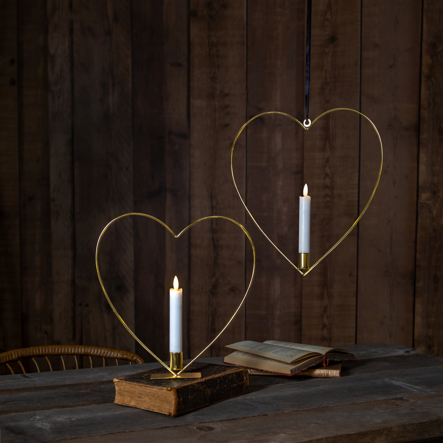 Inomhusdekoration Star Trading Flamme Heart Vägg