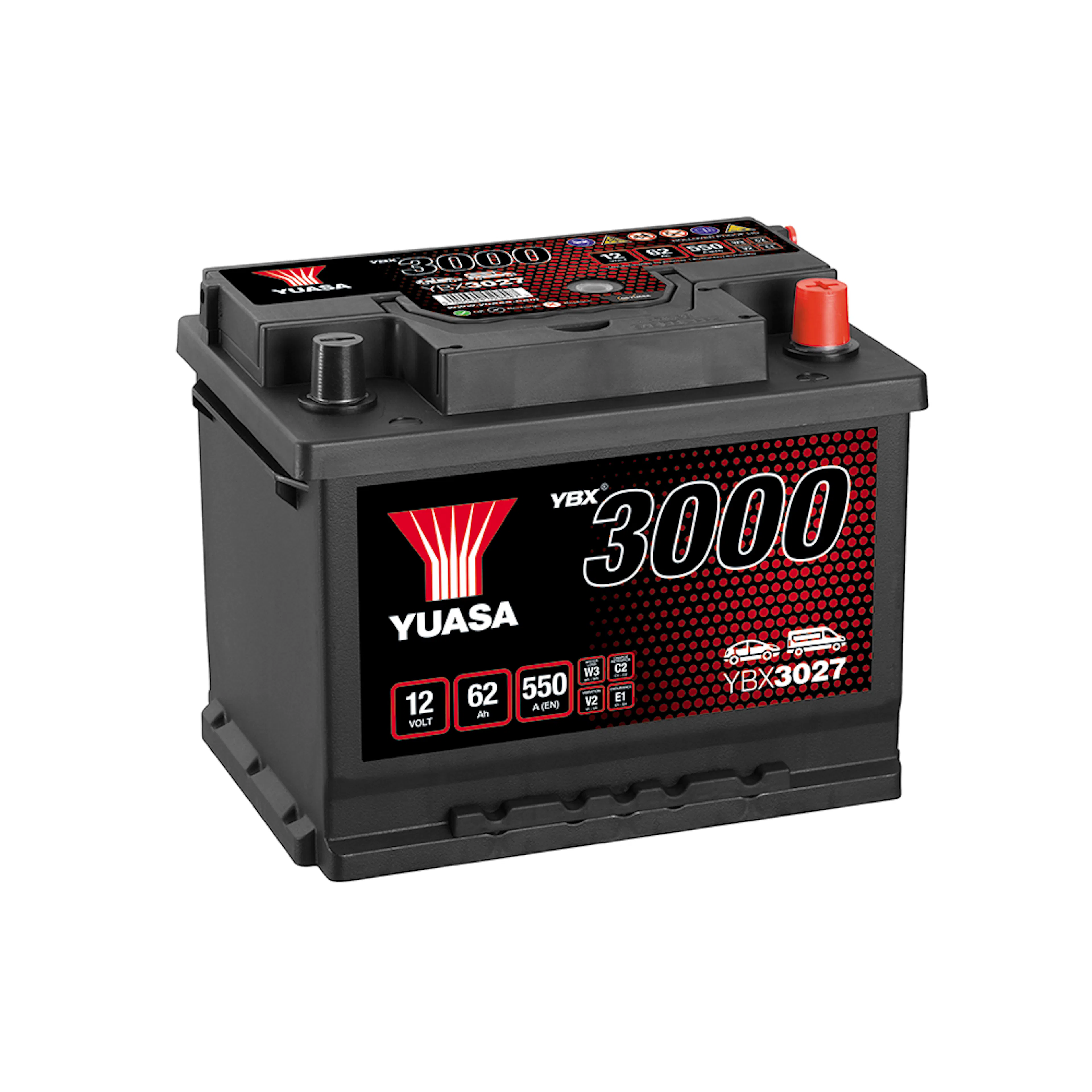 Startbatteri Yuasa 3000 62Ah 550A