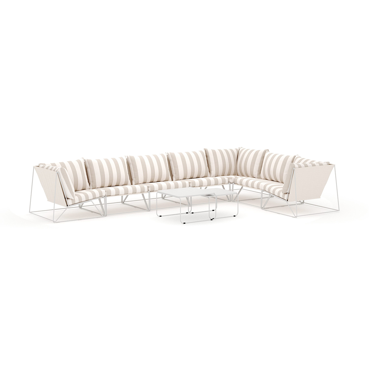 Loungesoffa Comfort Garden Usteryd utomhus L-soffa 7-sits vändbar