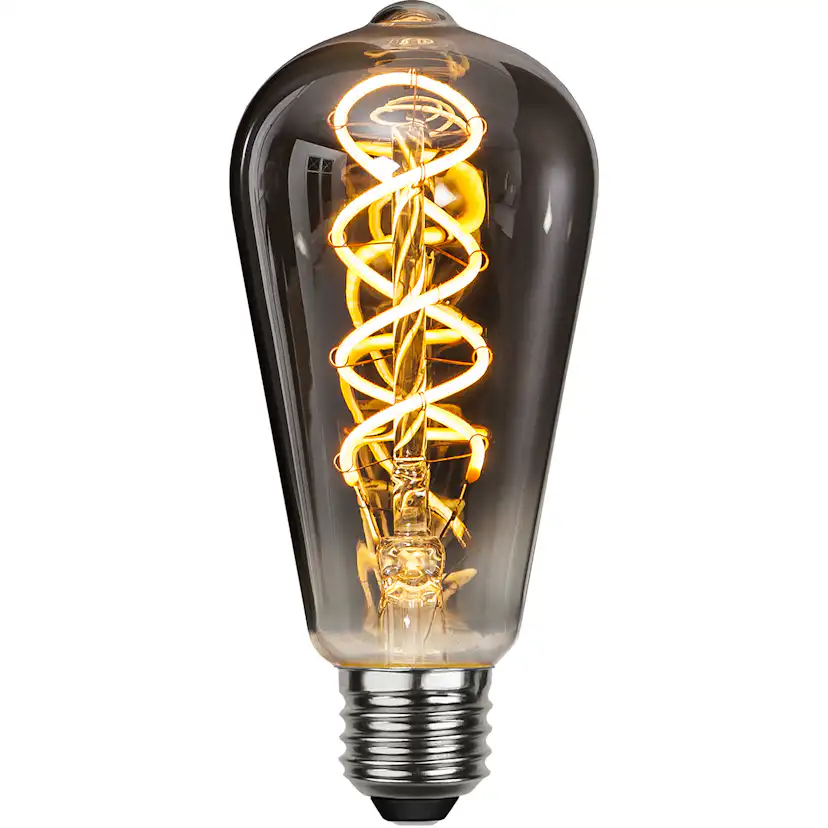 LED-lampa Star Trading E27 ST64 Decoled Spiral Smoke Dimbar 2W