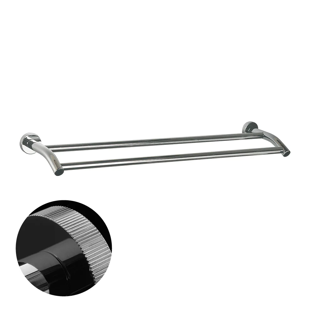 Bond Groove Handduksstång dubbel 645 mm, krom Krom