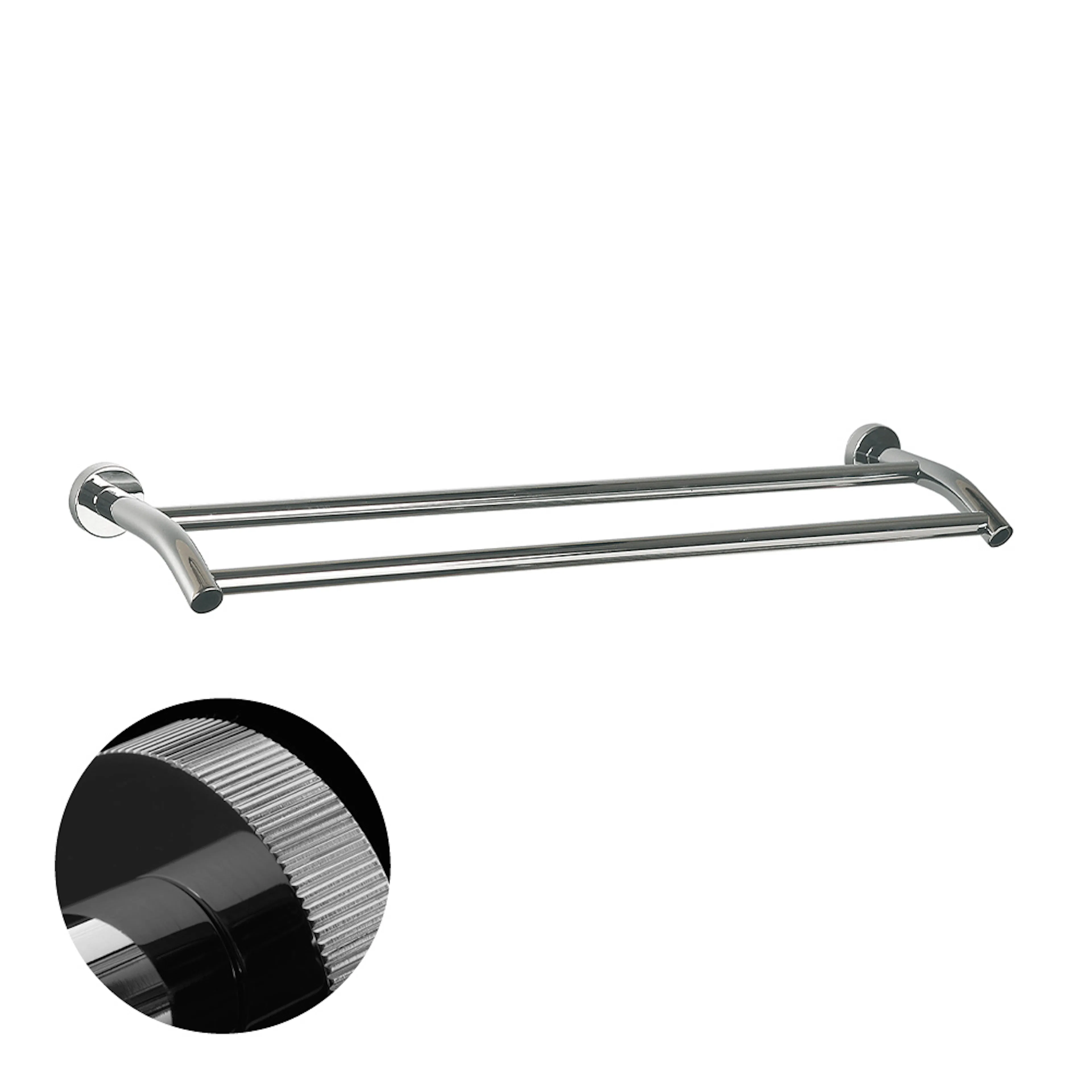 Bond Groove Handduksstång dubbel 645 mm, krom Krom