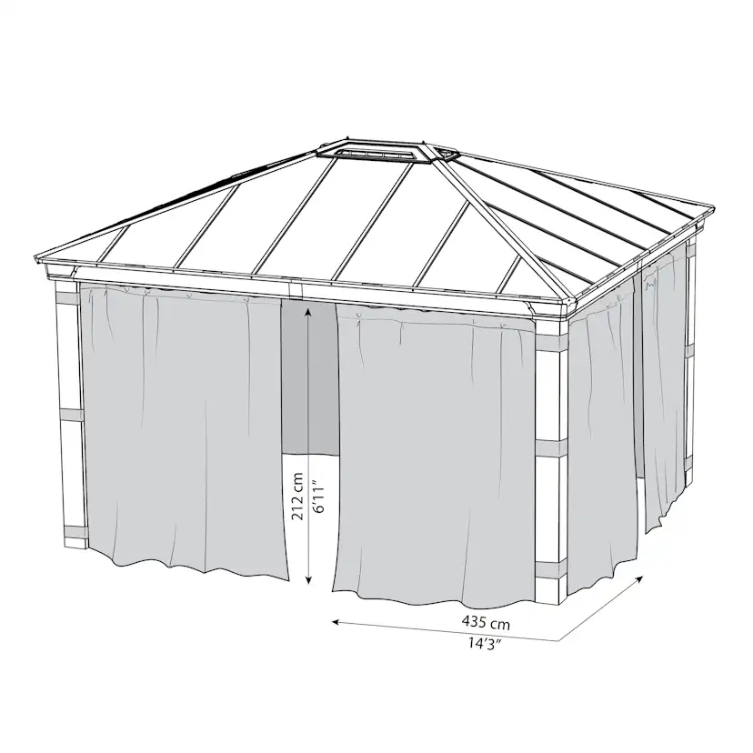 Gardin Canopia by Palram 4-Pack Till Dallas Paviljong 4,2x4,2 m