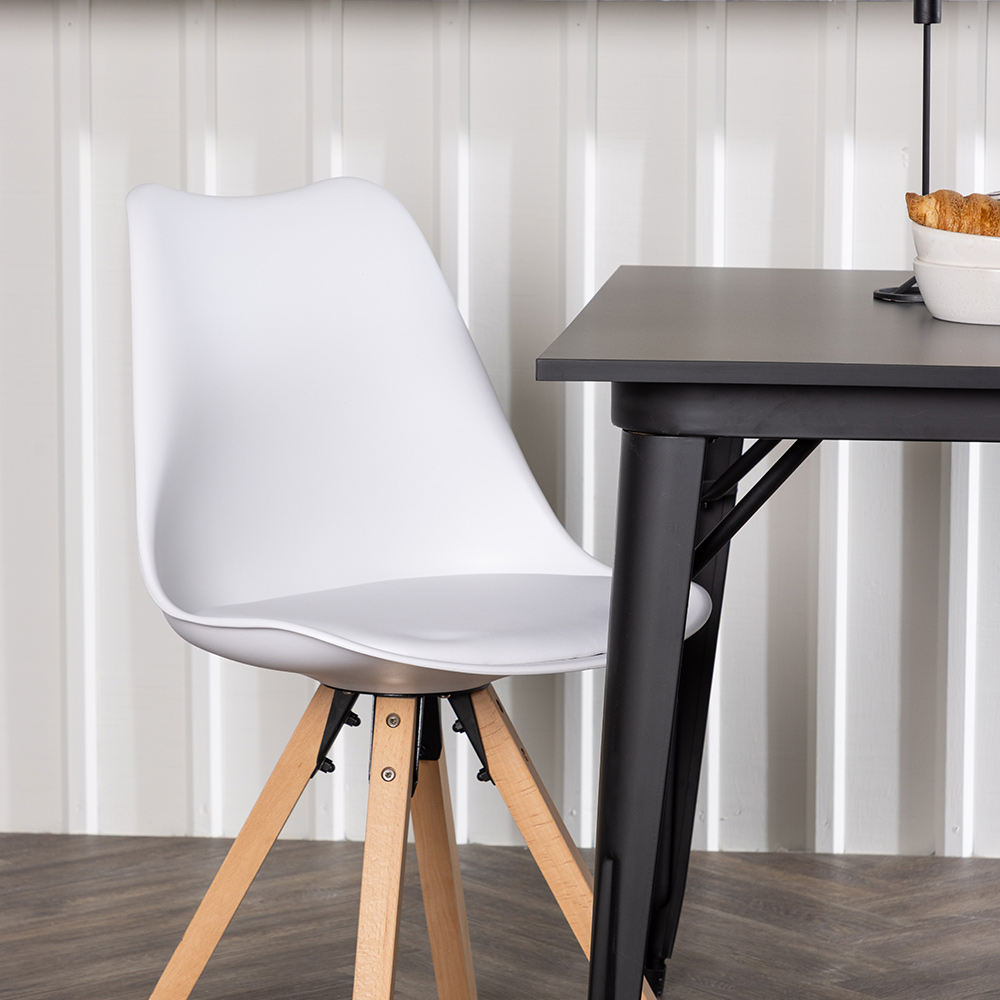 Matgrupp Venture Home Tempe med 2 st Zeno stolar Vit