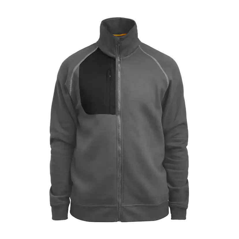 Sweatshirt Hel-zip Mörkgrå XXL Storlek: XXL, Färg: Mörkgrå