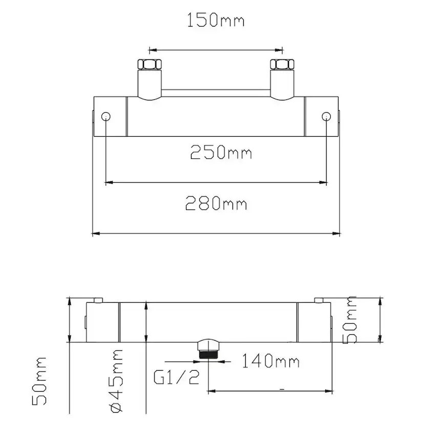Duschblandare Strand Stainless Inox G-27A 150 cc