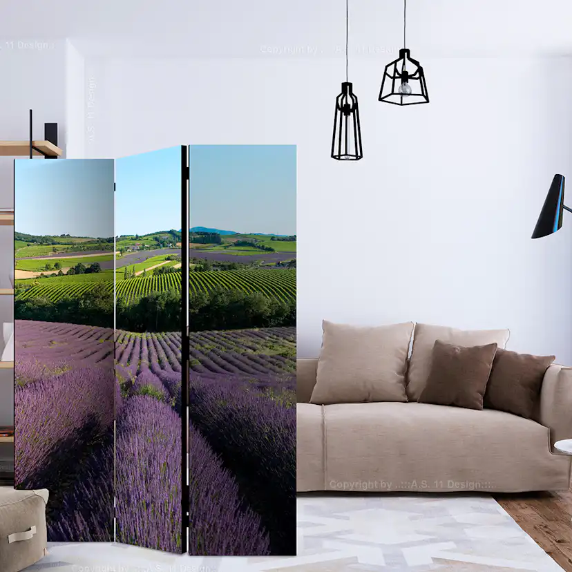 Rumsavdelare Skärmvägg Arkiio Lavender Fields 135x172 cm