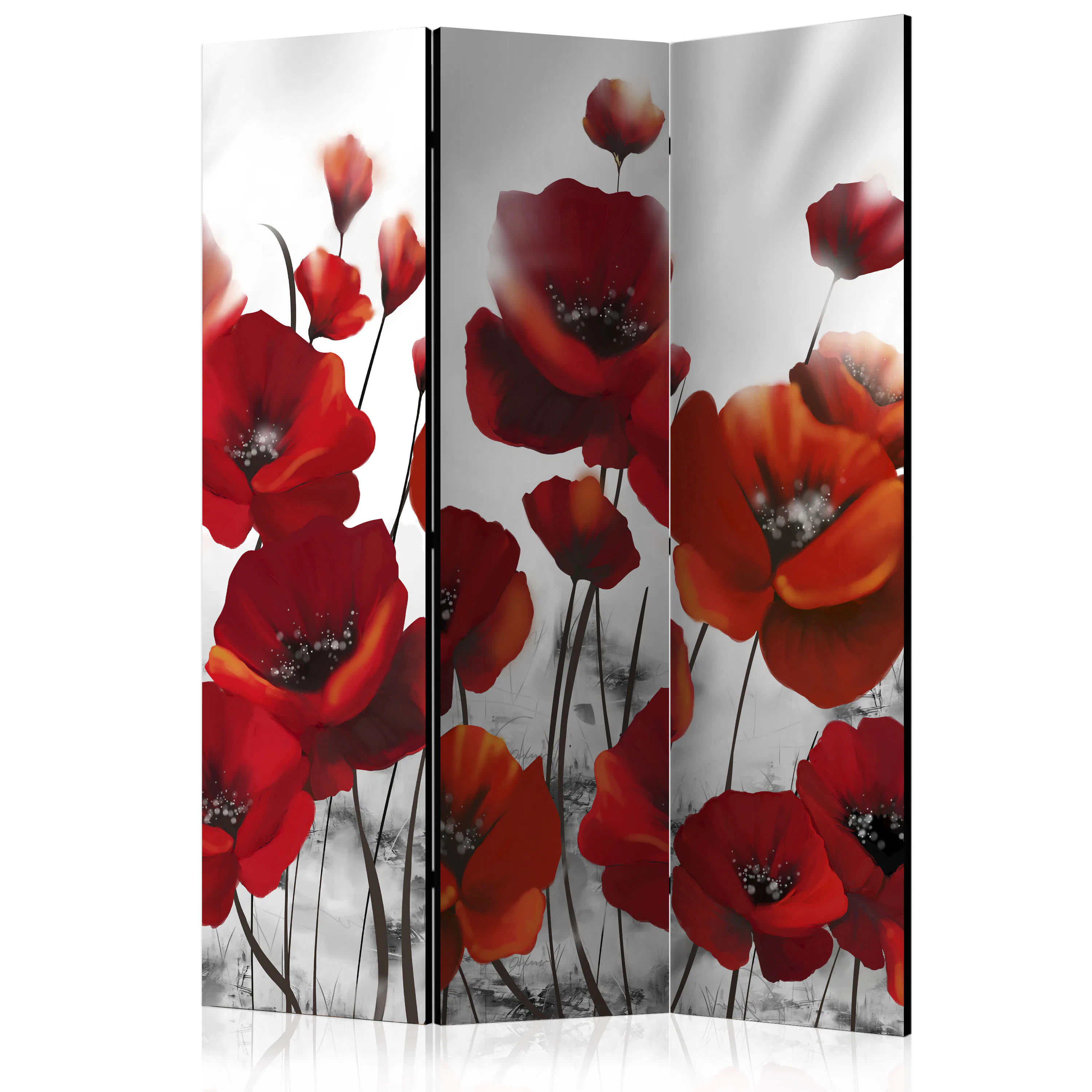 Rumsavdelare Skärmvägg Arkiio Poppies In The Moonlight 135x172 cm
