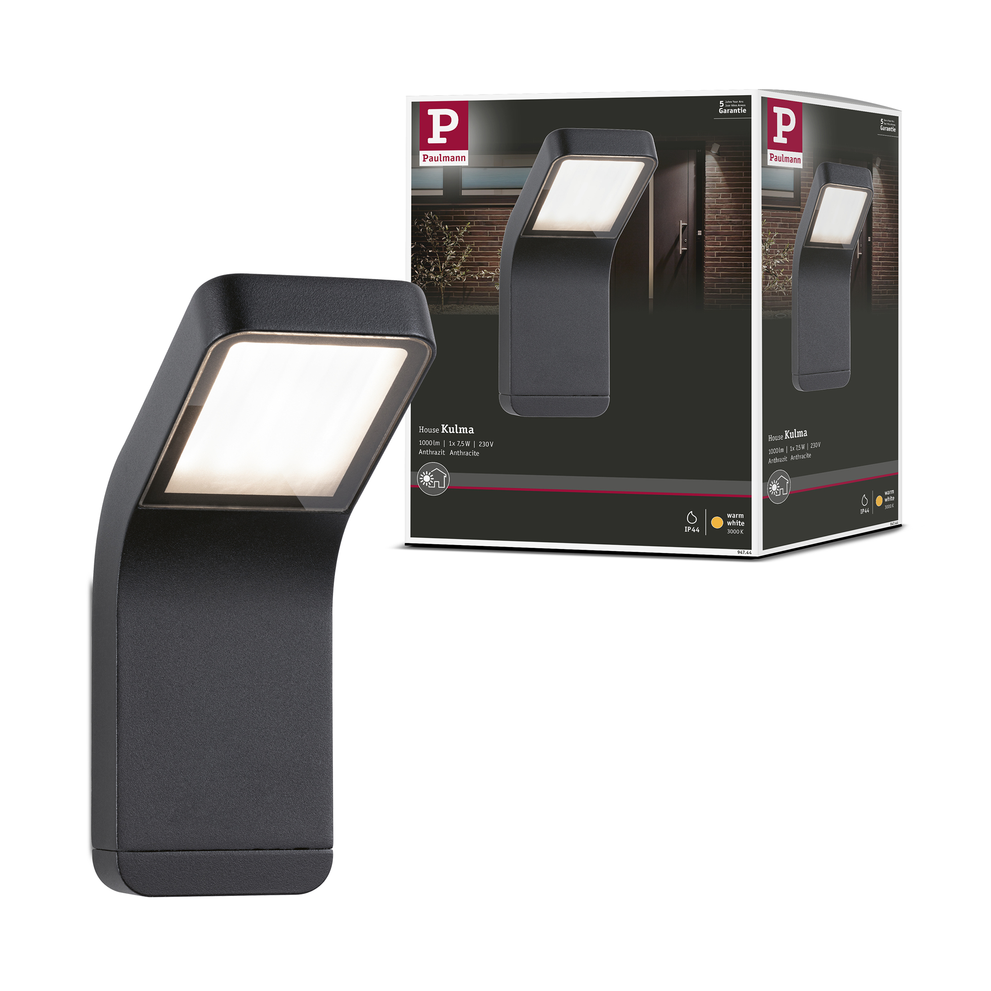 Fasadbelysning LED Paulmann Kulma Seawater Resistant IP44 230V Design: utan Skymningsstyrd Rörelsedetektor