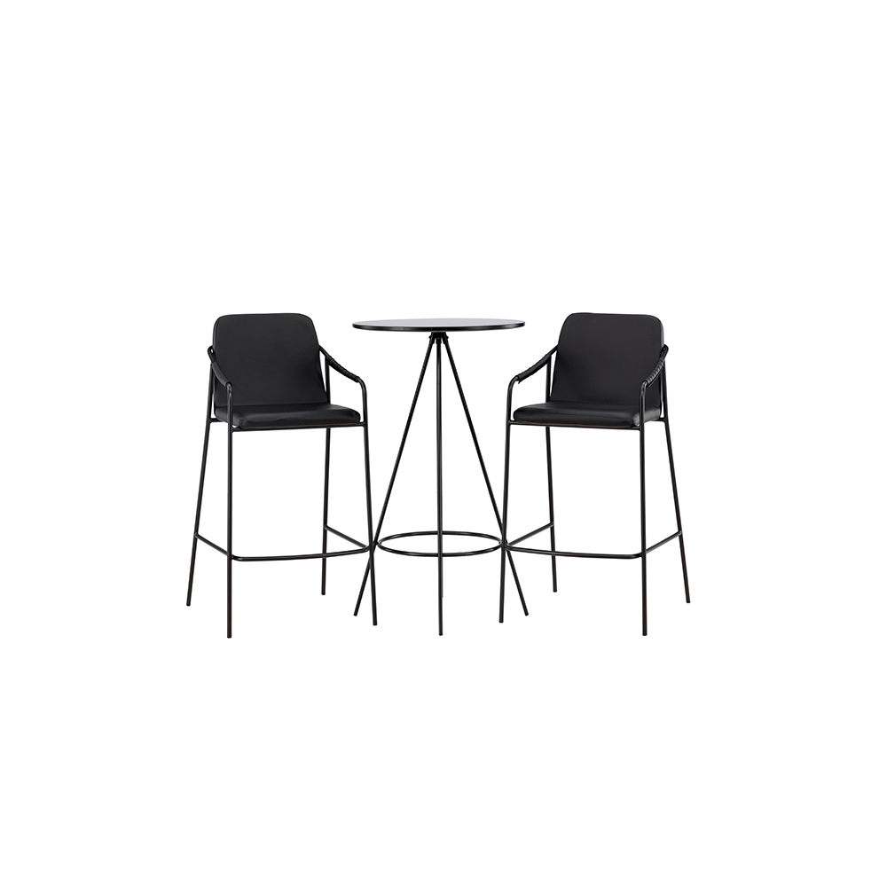 Matgrupp Venture Home Bistro Ø60 cm med 2 st Tvist stolar