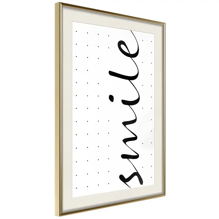 Poster Artgeist Affisch Black and White Smile