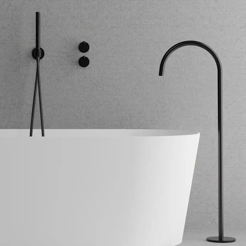 Badkarsblandare Scandtap Steel Harmonized Bliss 4 med Handdusch för Inbyggnad