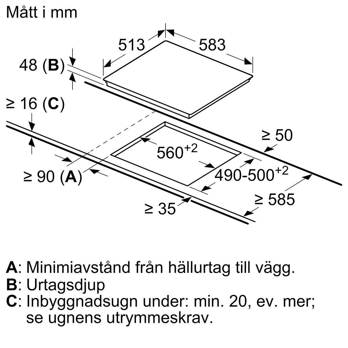 Glaskeramikhäll Bosch PKE645CA2E Serie 2
