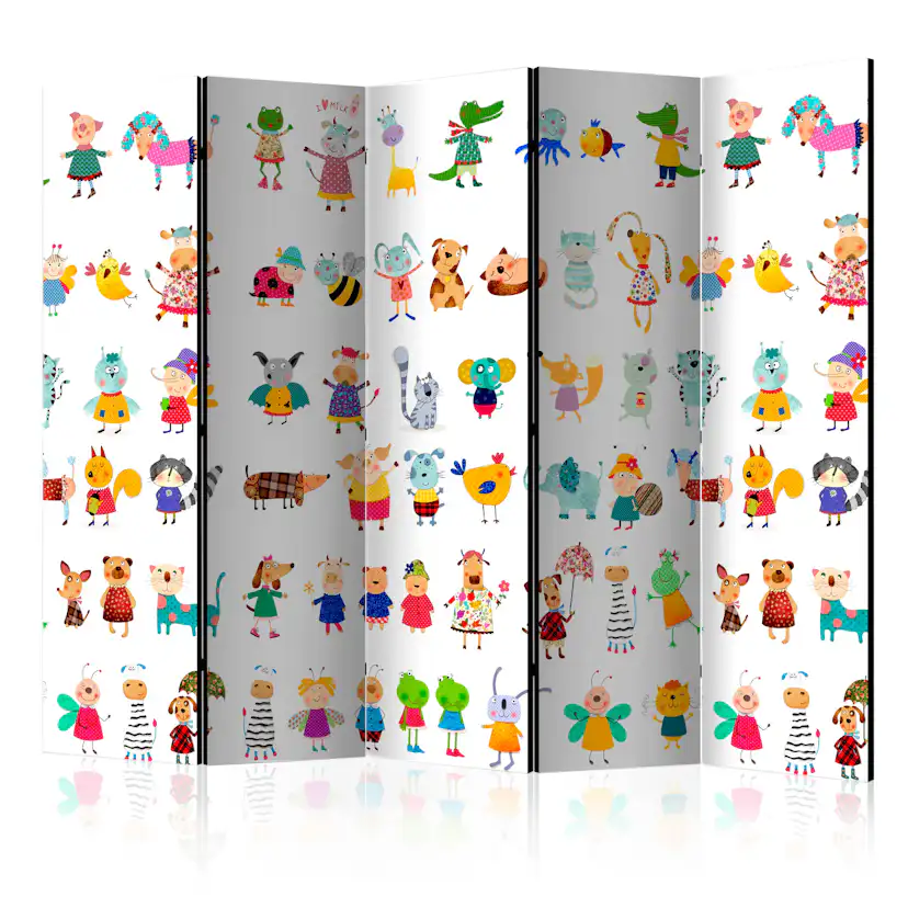 Rumsavdelare Skärmvägg Arkiio Cartoon Pets II 225x172 cm