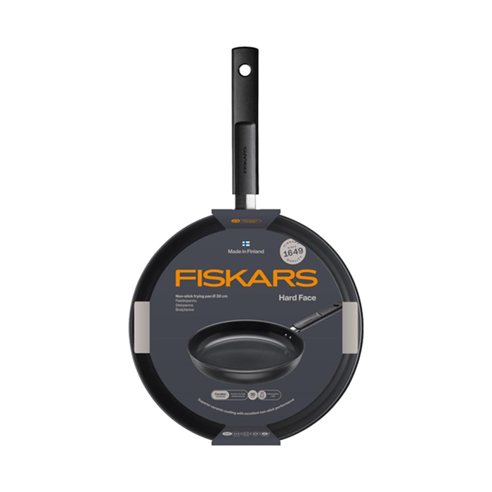 Stekpanna Fiskars Hard Face 30 cm Med Non-Stick Beläggning och Silikonlock