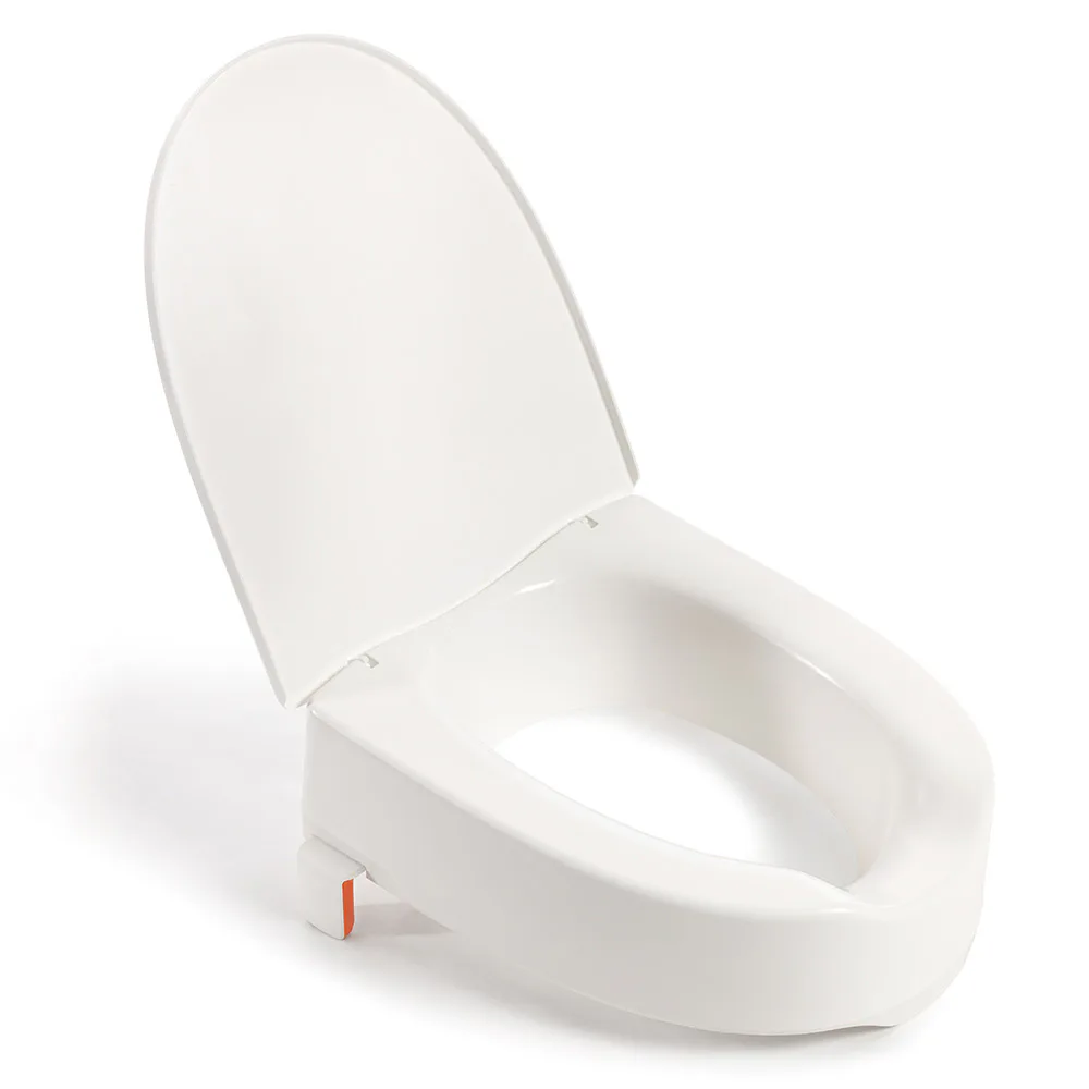 Toalettförhöjare My-Loo 10cm med kantstopp och lock Höjd: 10 cm
