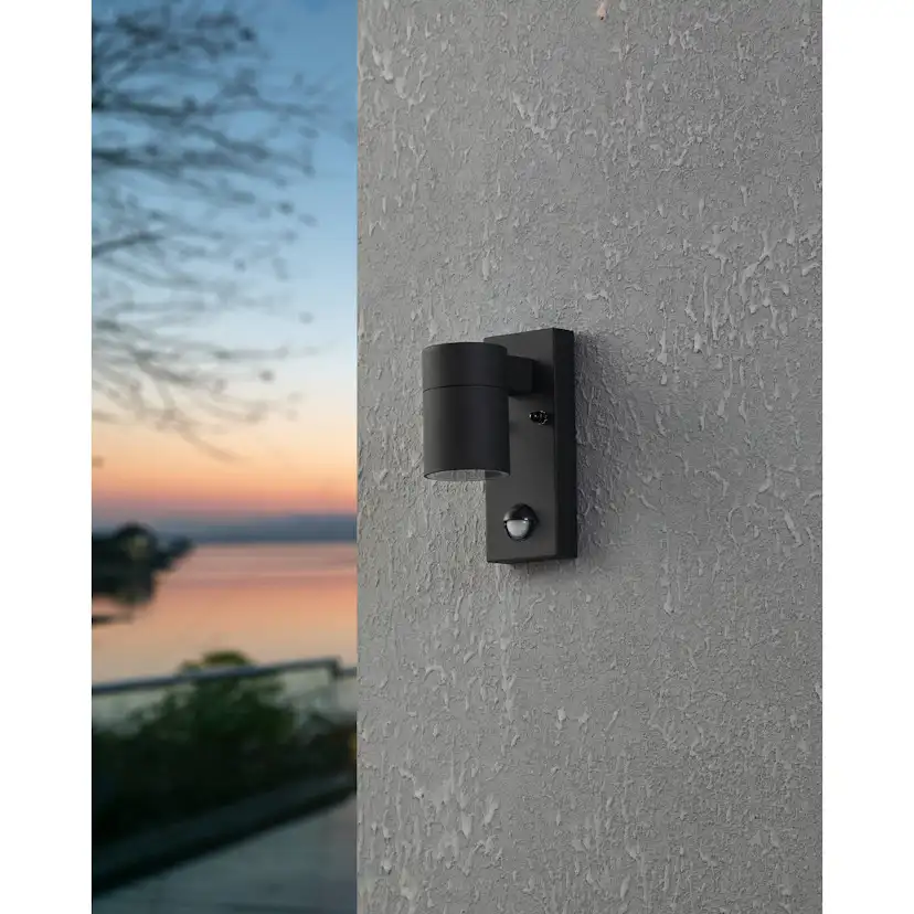 Vägglampa Utebelysning Eglo Riga 5 med Sensor Svart Klar