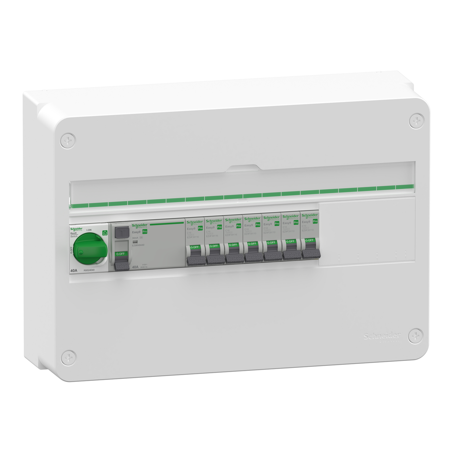 Normcentral Schneider Electric Easy9 Förmonterad 1–4 × 18 Moduler IP30