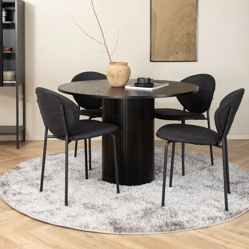 Matgrupp Venture Home Bianca Rund med 4 Valor Stolar