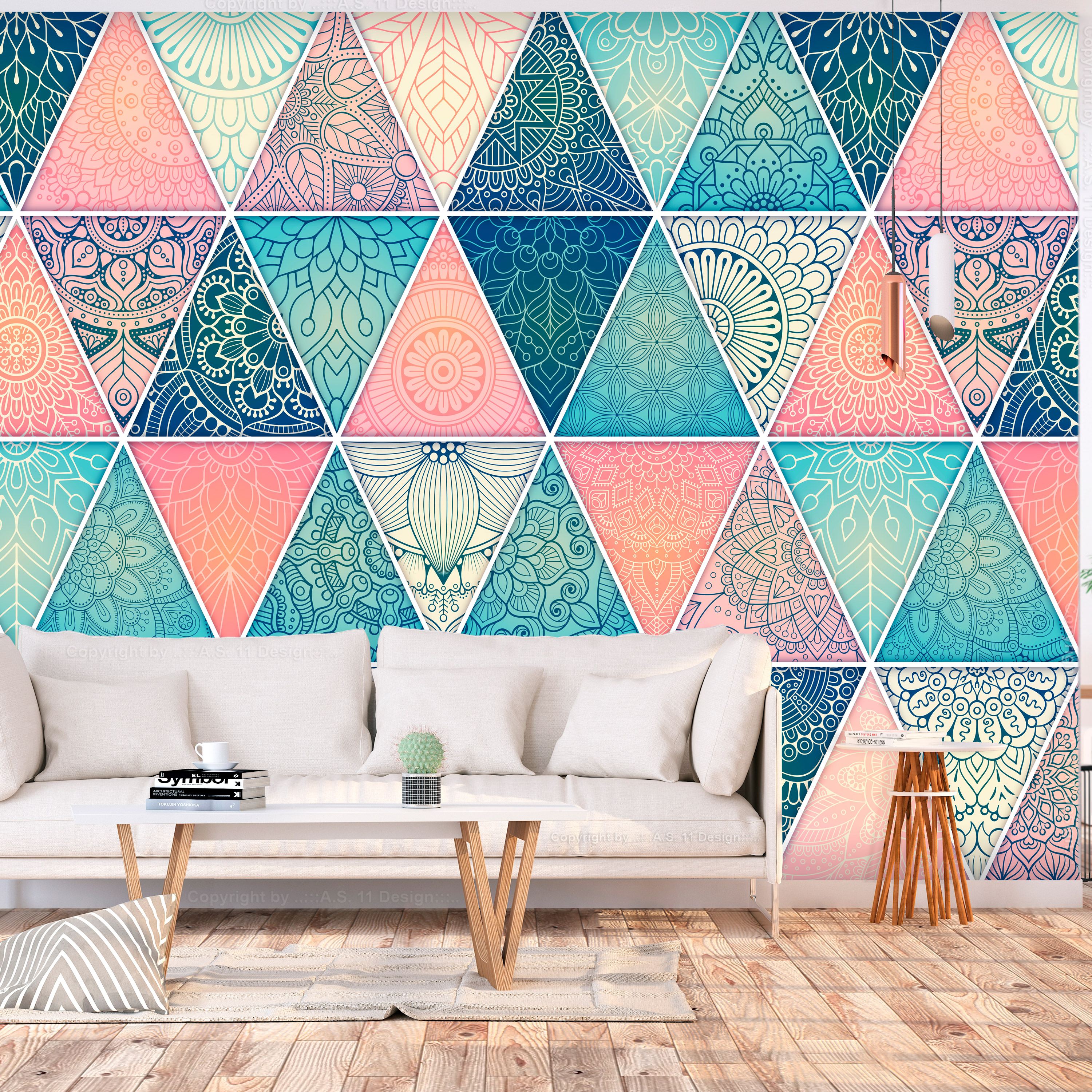 Fototapet Arkiio Självhäftande Oriental Triangles