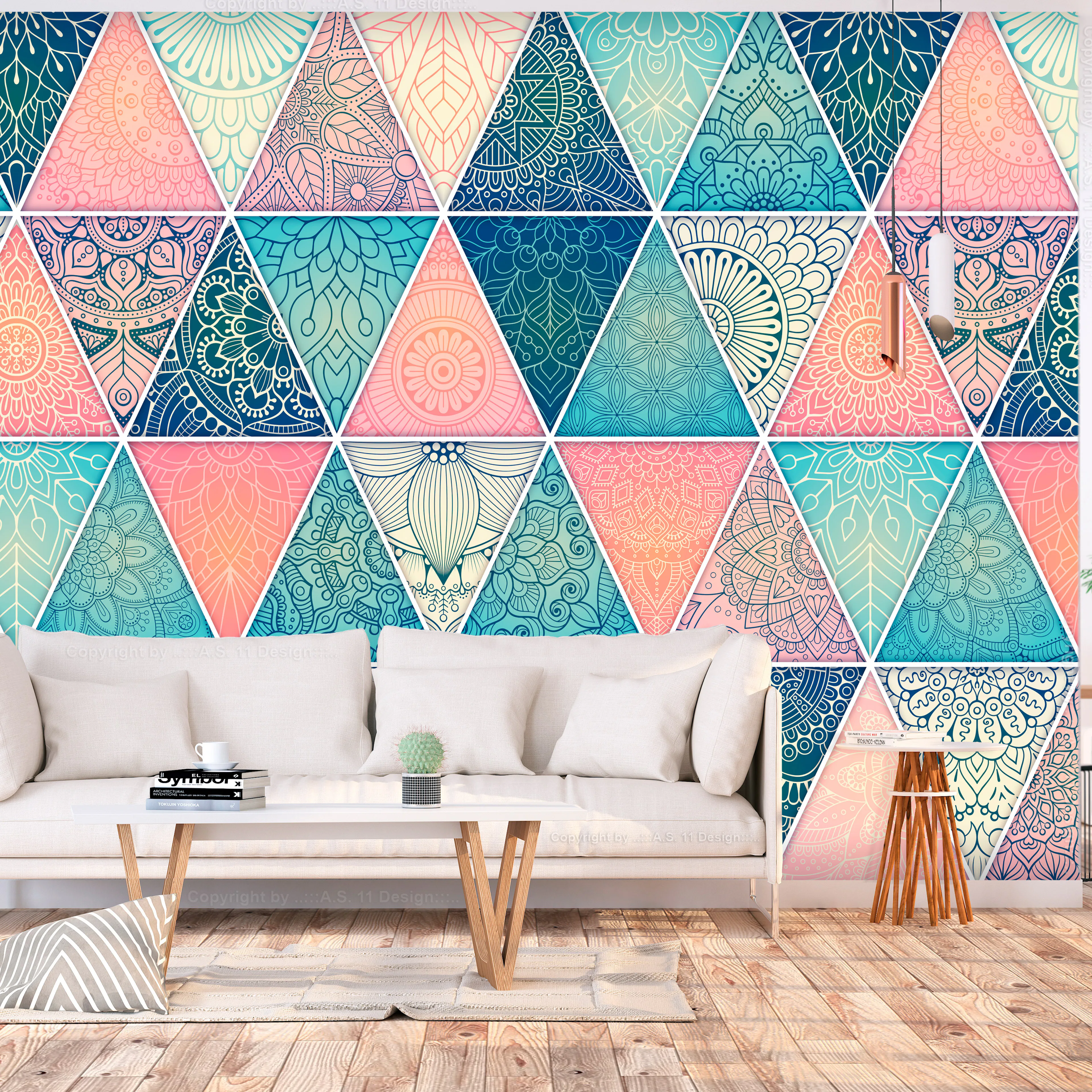 Fototapet Arkiio Självhäftande Oriental Triangles