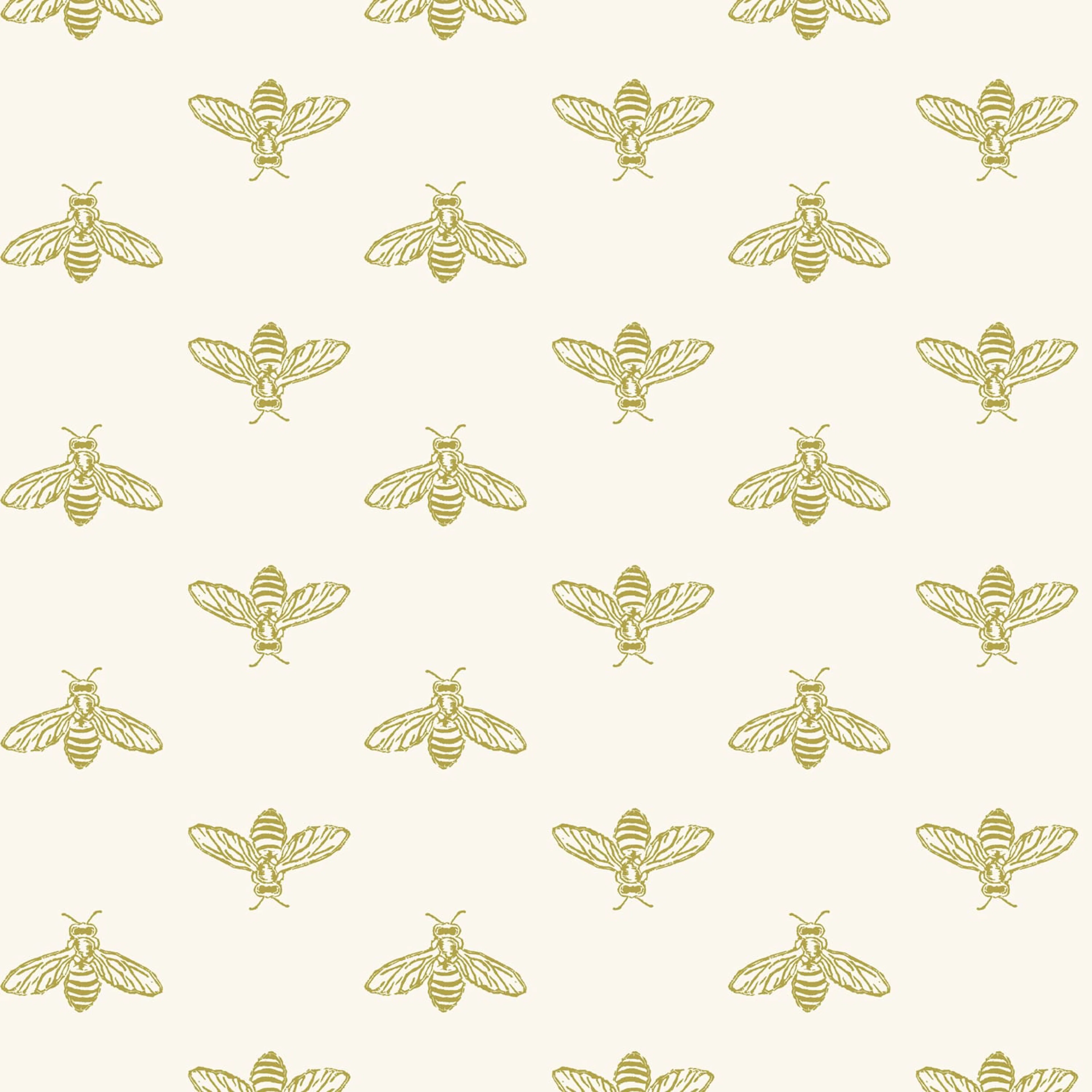 Fototapet Joules Block Print Bee Antique Gold 10mx52 cm