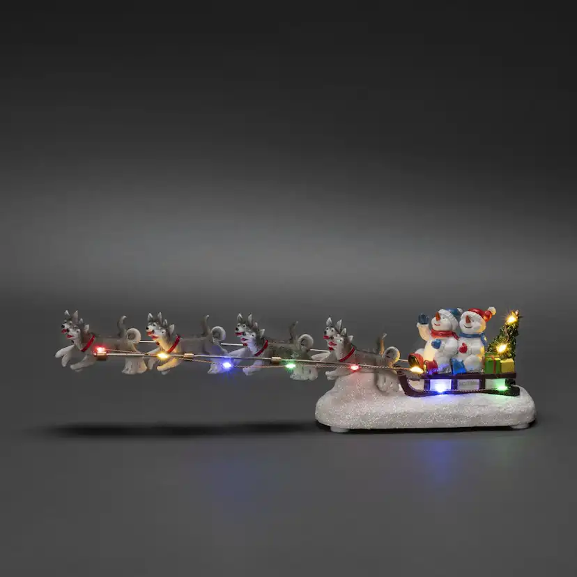 Julby Gnosjö Konstsmide Snögubbar med Hundar LED
