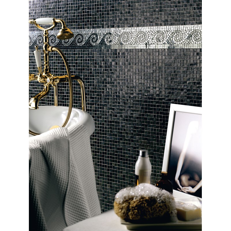 Mosaik Konradssons Sicis Nat Earth Svart 1,5x1,5 cm