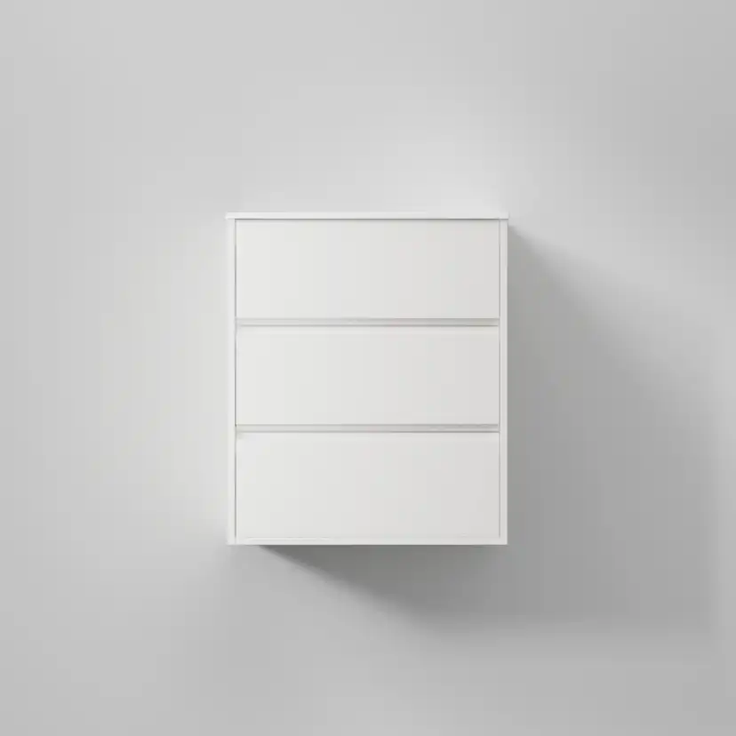 Kommod Terra Grip 60, Pure White, 3 Lådor Färg: Pure White, Bredd: 600 mm