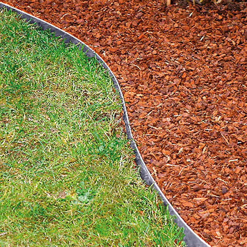 Rabattkant Hortus Metall Grå, Formbar & Galvaniserad Gräskant