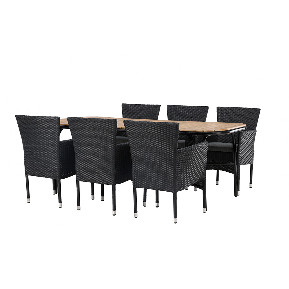 Matgrupp Venture Home Holmbeck Bord med 6 Malina Stolar