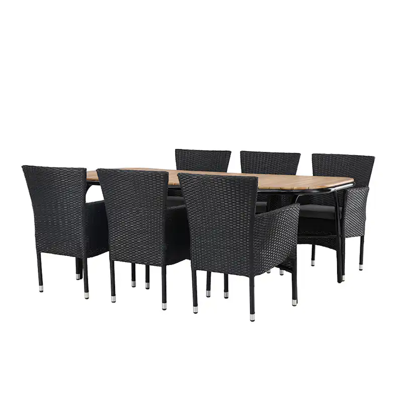 Matgrupp Venture Home Holmbeck Bord med 6 Malina Stolar