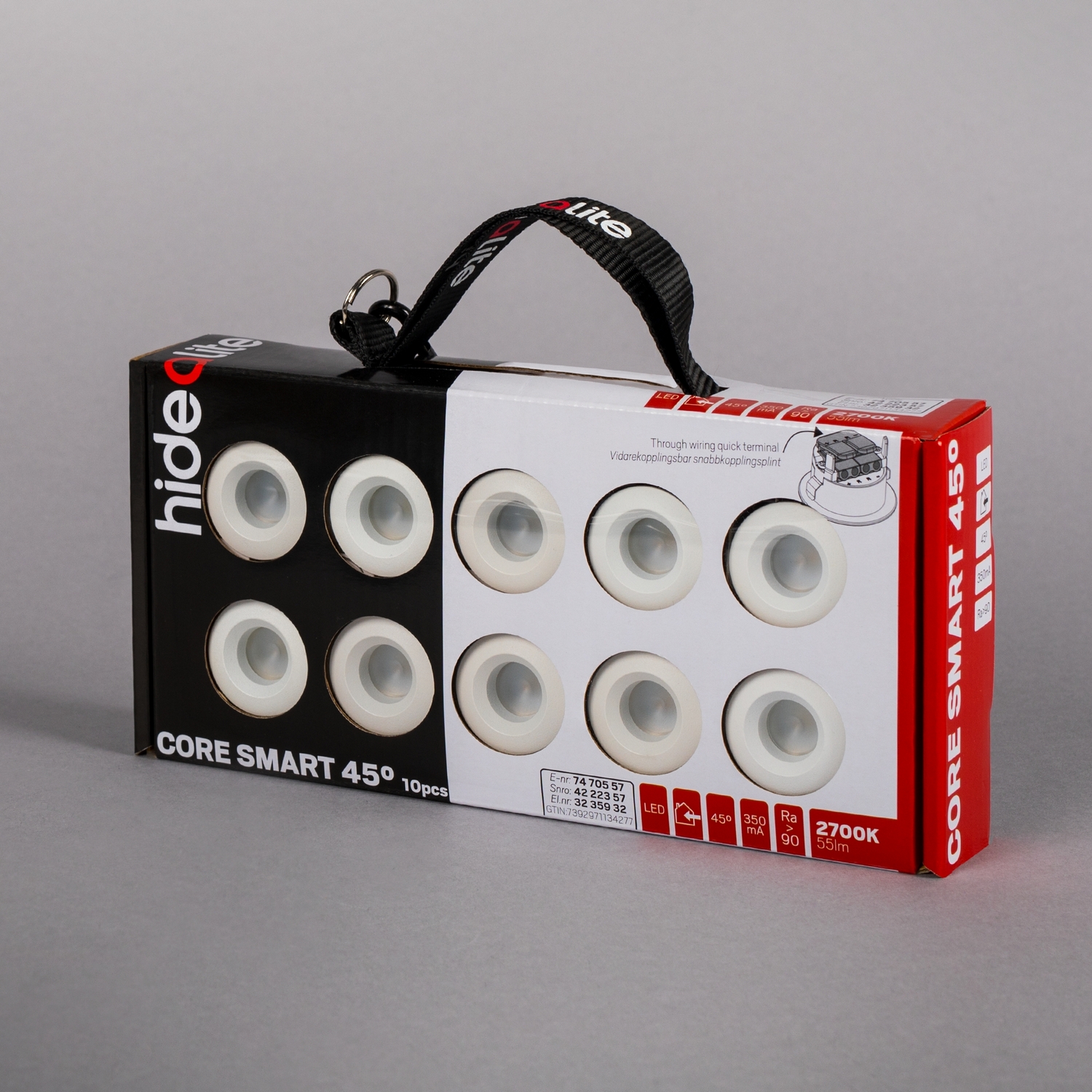 Core Smart 45° 10-pack Vit 3000K 3000 K